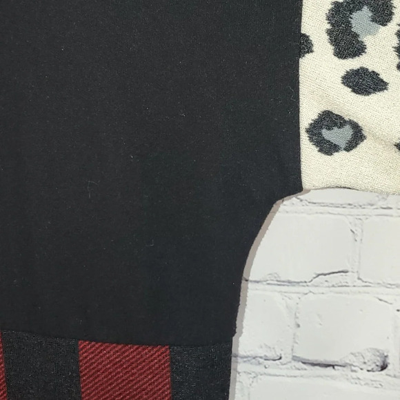 A.gain Multicolor Plaid and Leopard Print Long Duster Cardigan Size 3x - Picture 3 of 9